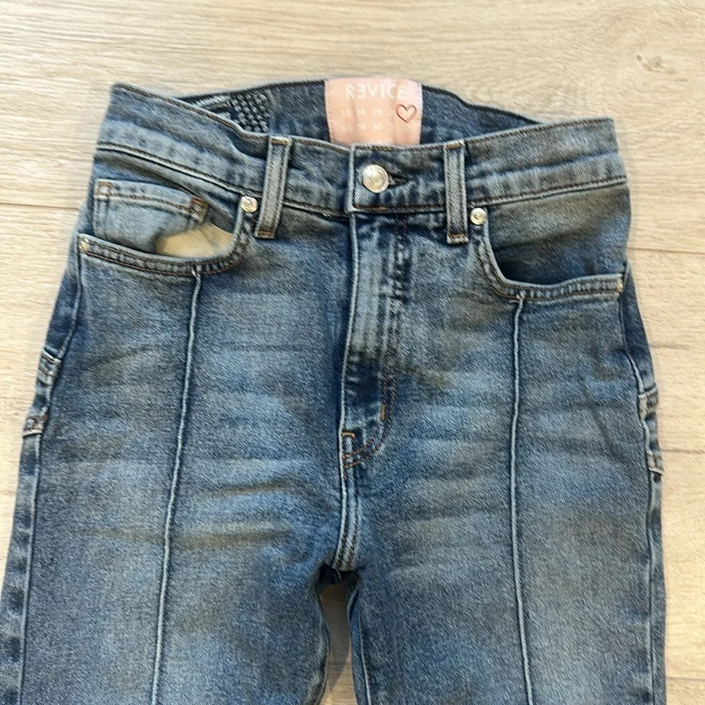 Womens High Waisted Star Patch Denim Jeans Blue‎ Casual Streetwear Size M